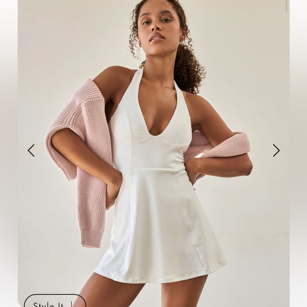 L*Space White Halter Mini Dress